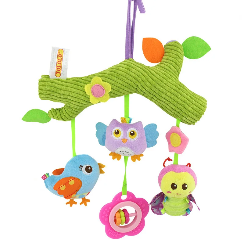 Игрушки для новорожденных мягкий милый плюшевый дети мультфильм животное для ребенка погремушка Мобильная коляска подвесная детская кроватка развивающие игрушки жираф - Цвет: Rurarity