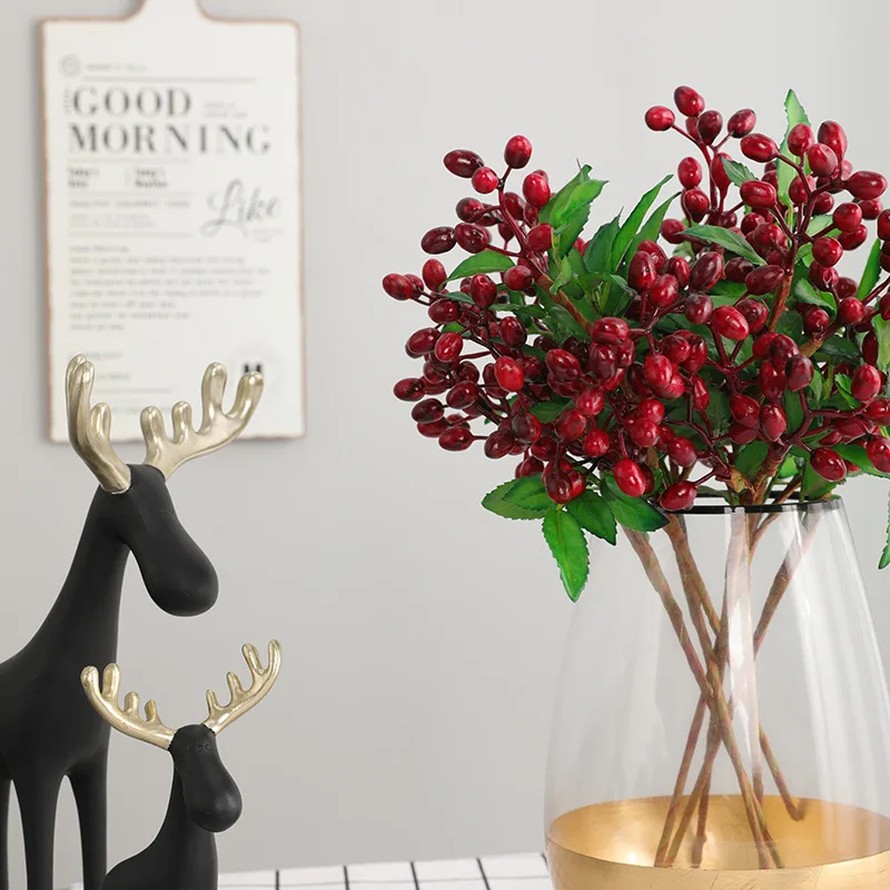 

Artificial Berry Plastic Olive Fruit Branch Fake Plant for Wedding Home Garden Decoration Fake Flower