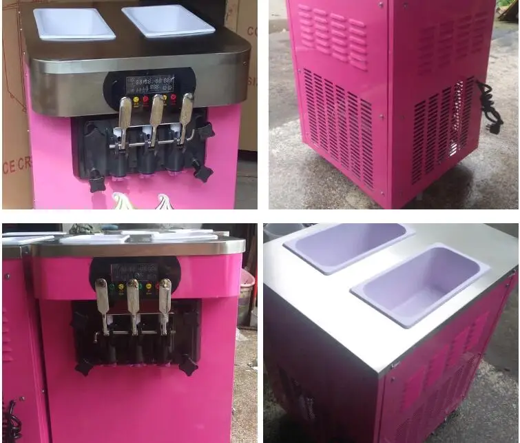 110 V/220 V ТРИ ВКУСА 18L-22L/H коммерческий мягкий мороженое машина сладкое мороженое форма под лед крем производитель