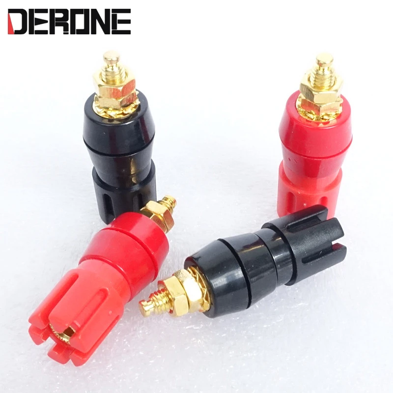 

4 piece Amplifier terminal Binding Post speaker socket connector 2 red 2 black