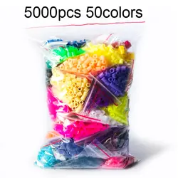 DOLLRYGA 5000 шт./пакет 5 мм Хама бисер 50 цветов Perler бисер головоломка обучающая игрушка плавкий предохранитель головоломка 3D для детей abalorios