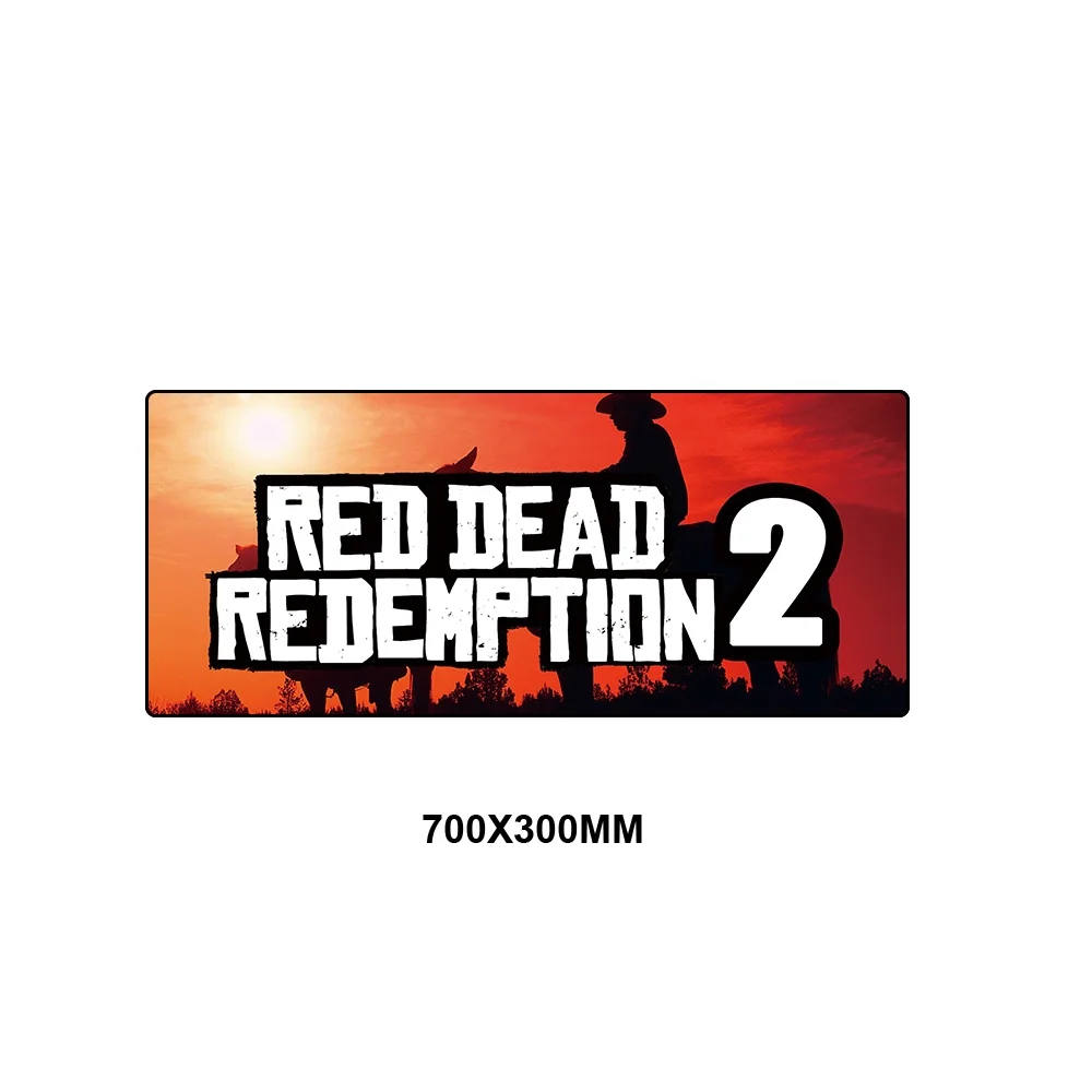 Красный Dead Redemption 2 большой XL коврик для мыши игровой коврик для мыши Нескользящий Резиновый PC Gamer клавиатура настольный коврик для скоростной мыши 700x300 - Цвет: 05