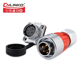 

Cnlinko M20 5 Pin LED Panel Mount IP67 Adapter Solder Cable Aviation Connector Plug Socket Male and Female Waterproof Connectors