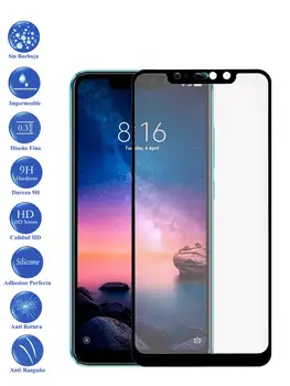 

Protector de Pantalla Xiaomi Redmi Note 6 Pro Negro Completo Cristal Templado
