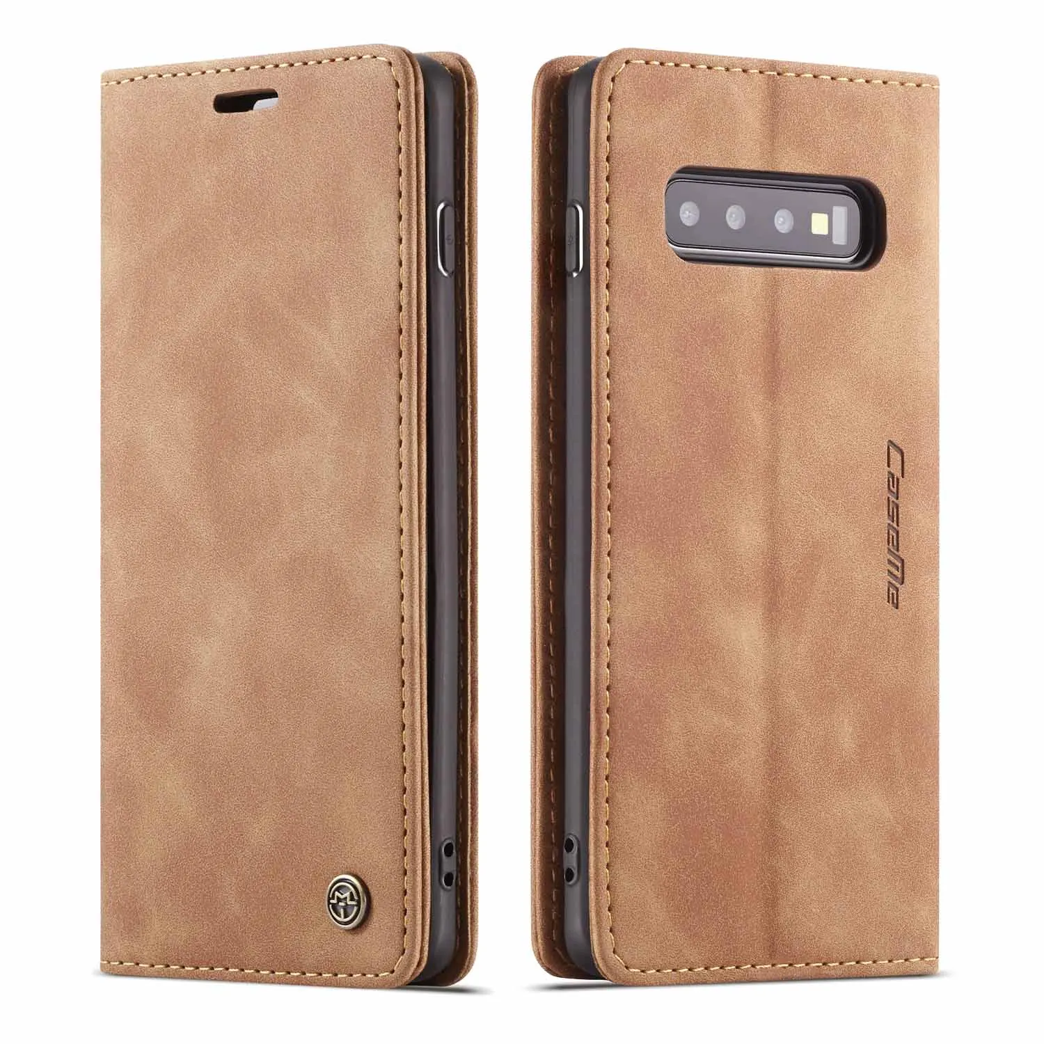 brown Для samsung S10 чехол ретро кожаный чехол с откидной магнитной крышкой чехол-книжка с бумажником чехол для samsung Galaxy A50 A70 S10 плюс S8 S9 S7 Coque - Цвет: brown