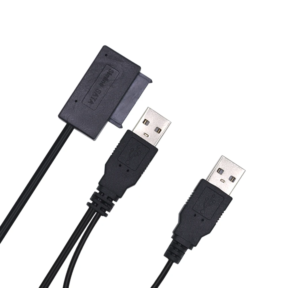 

TISHRIC SATA TO USB Hard Drive Cable Sata Usb Adapter USB2.0 TO SATA 6+7 13PIN Powered By Cable SATA Molex