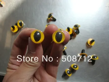 

fress ship!!!200pcs/lot DIY stuffed toy findings 14mm yellow cat eyes safety eyes with PLASTIC lock-washers