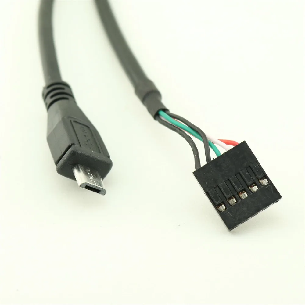 50cm Micro USB 5Pin Male to Dupont 5 Pin Female Header Motherboard Adapter Cable