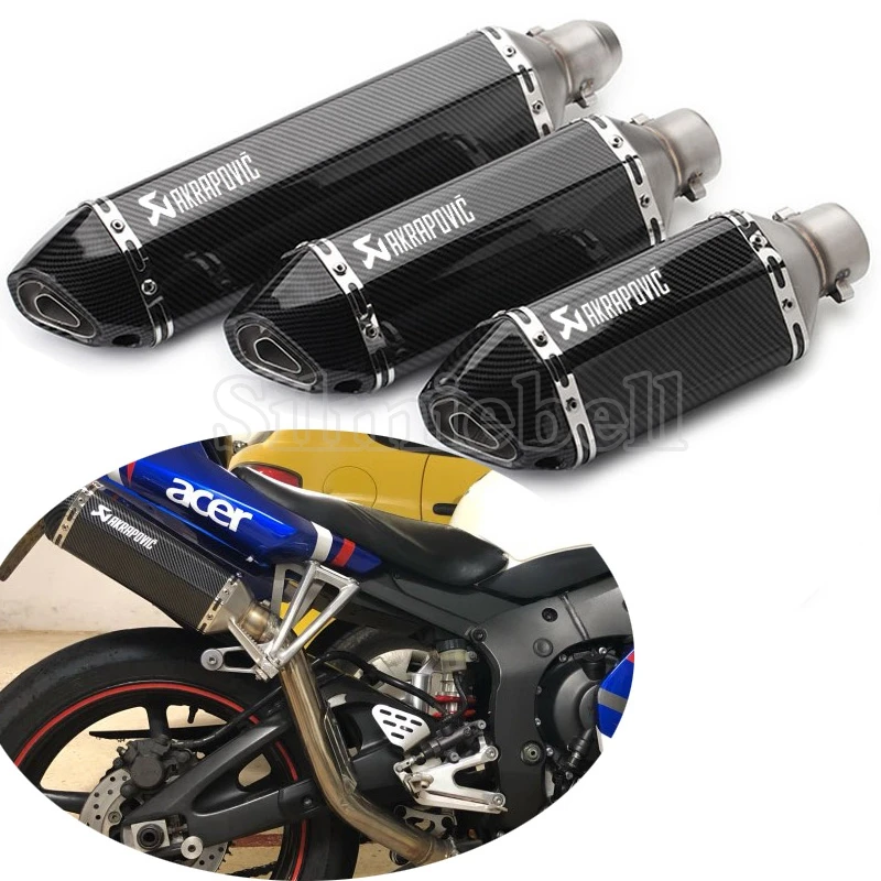 

Inlet 51mm-36mm Left Right Universal Akrapovic Exhaust Motorcycle Muffler Scooter Exhaust Pipe Slip On Modify Motocross Exhaust