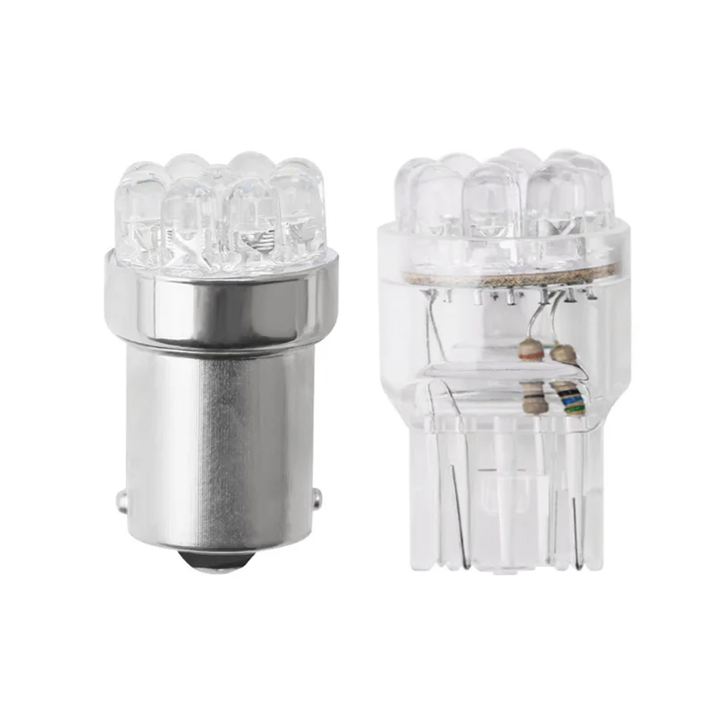 

2pcs/lot 1156 BA15S P21W S25 7506 White 1156 Led Light Bulbs 9 LED Turn Signal Backup Brake Reverse Tail Light Lamp DC12V