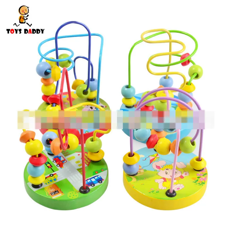 

HOT 1 Pcs by random children's toys baby doll kids Educational learing toys beads string of beads game Mini Wire Maze beads
