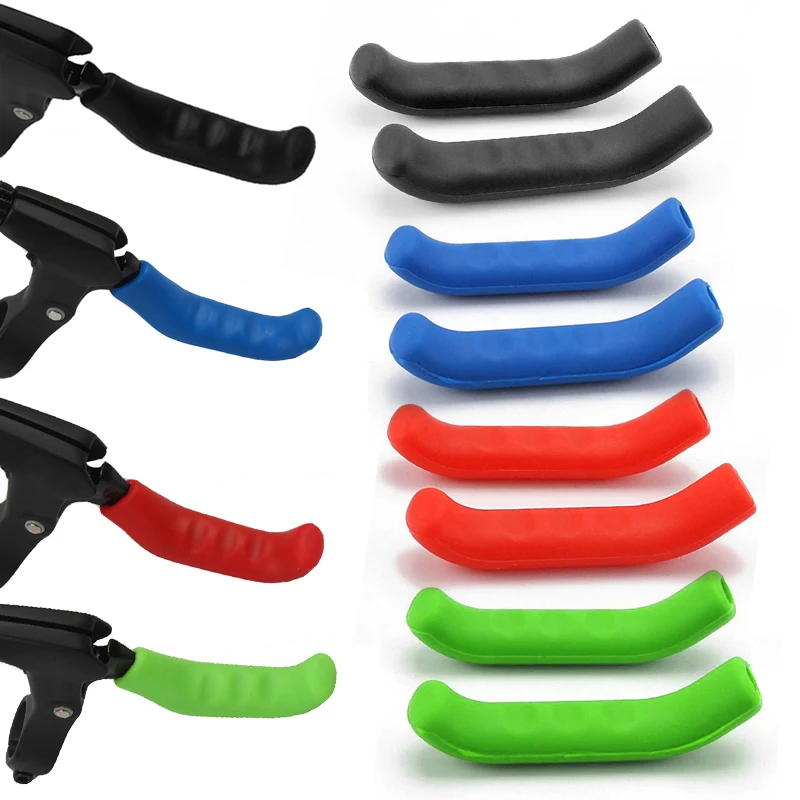 1 Pair Bicycle Brake Handle Cover Silicone Bike Brake Lever Grips Handlebar Protectors Covers Cycling Accessories For Bikes