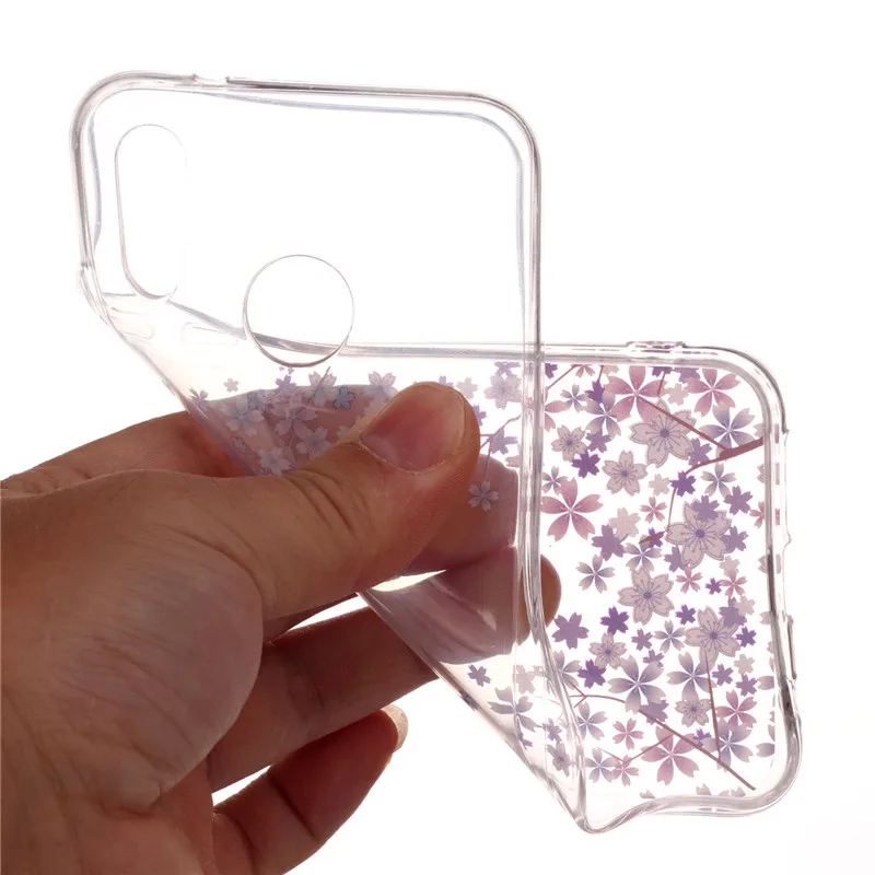 Caso Coque Huawei P20 caso Lite-Huawei P20 Pro P 20 lite Fundas flores clara suave TPU de silicona teléfono casos