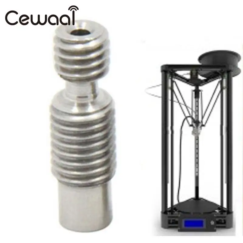 

Cewaal Stainless Steel Thermal For V6 Jhead Bowden Feed RepRap 3D Printer Hotend 1.75mm Thermal Break Throat Hotend