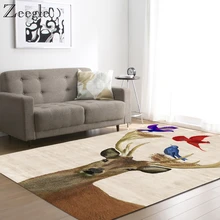 Zeegle современные ковры для гостиная; зал мультфильм на коврике арабских цифр в помещении большой Размеры детская Спальня ковер 3D печатных моющийся ковер