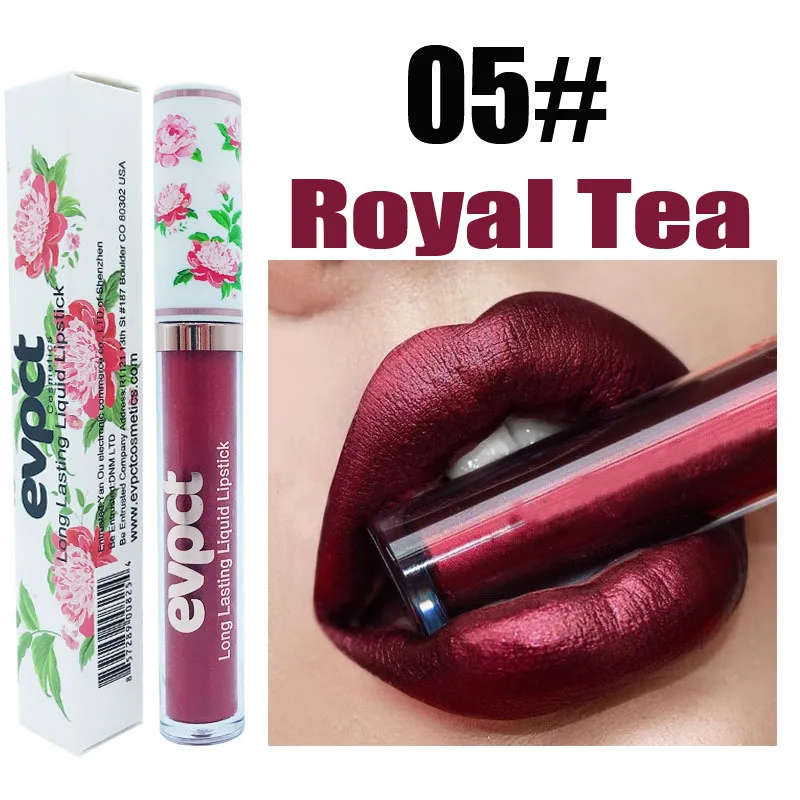 

Waterproof Matte Lip Gloss Lip Liner Cosmetics Metal Long Lasting Liquid Lipstick