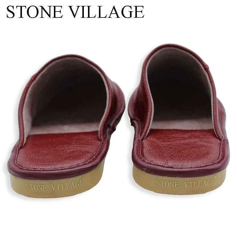 Каменная деревенская обувь размера плюс 36-45; домашние тапочки из высококачественной натуральной кожи; сезон лето-весна-осень; красивые женские тапочки; 6 цветов
