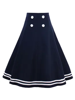 

Summer Elegant Gothic Blue Chic Sexy Club Women Midi Skirts Aline Button Girls Fashion 2019 Streetwear Female Fashion Skirt