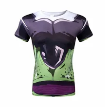 2016 animated cartoon compression short sleeve T-shirt male adolescents dragonball super Isaiah kung fu with short sleeves