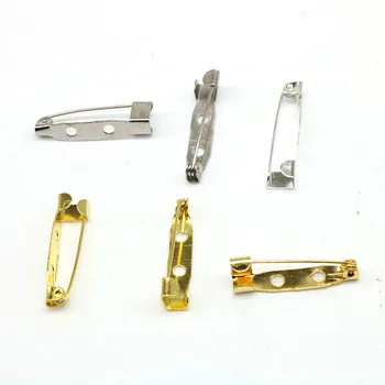 

100pcs/lot 25mm Length Brooch Safety Pins Blank Base For Wedding Bouquet Dress Brooch Making Brooch DIY Jewelry Accessories
