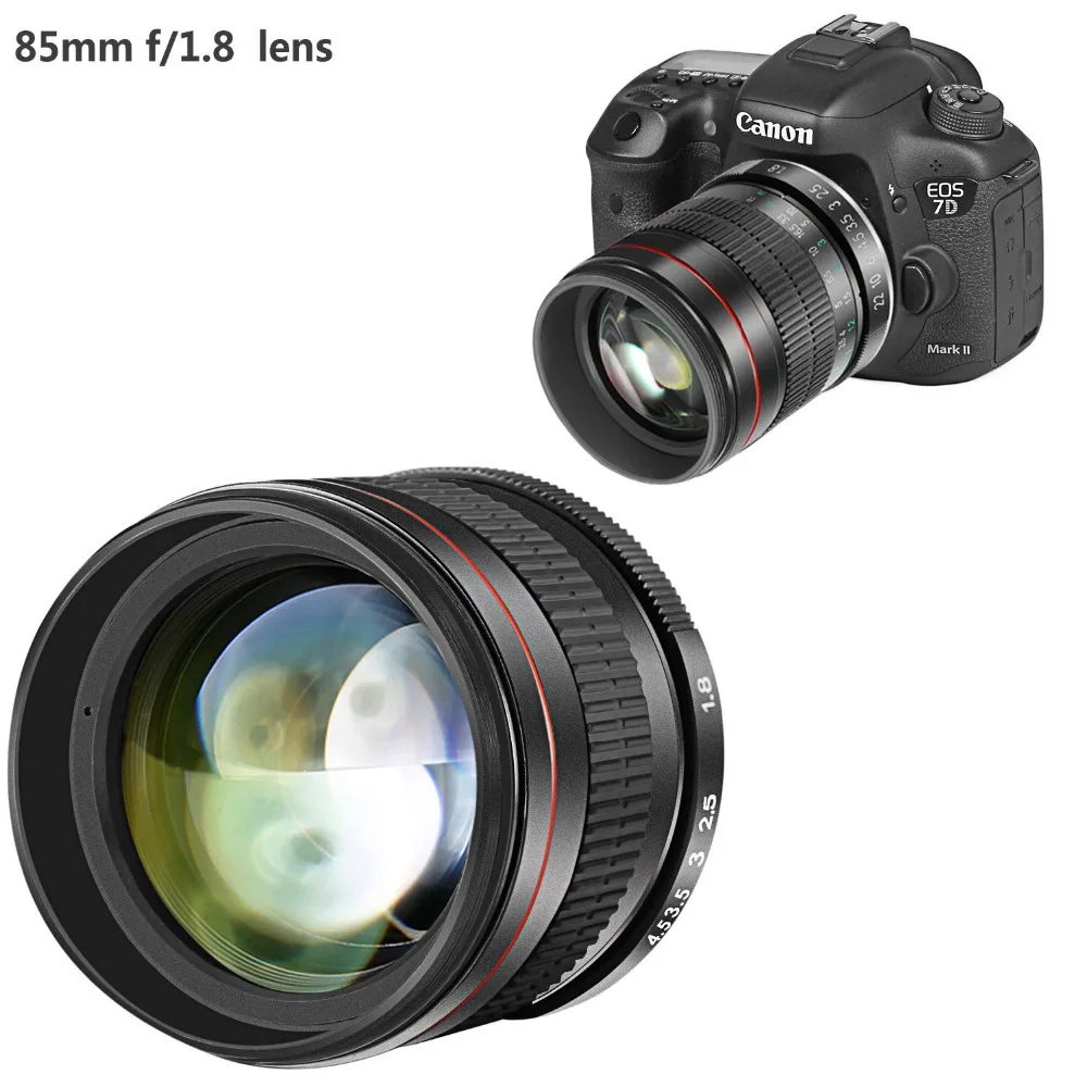 Neewer с многослойным покрытием 85 мм f/1,8 портретный асферический телеобъектив для Canon EOS 80D 70D 60D 60Da 50D 7D 6D 5D 5DS 1Ds Rebel T6s
