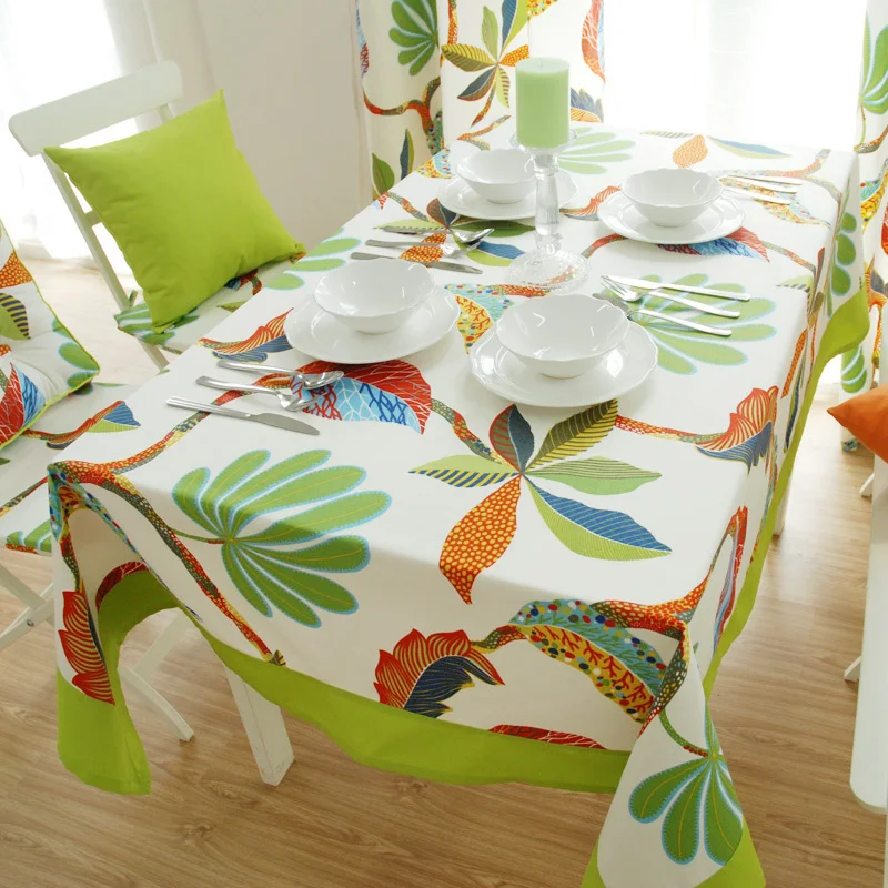 

High Quality Cotton Printed Home Textile Floral Pastoral Square Table Cloth Zakka Japan Style Rectangular Tablecloth Table Cover