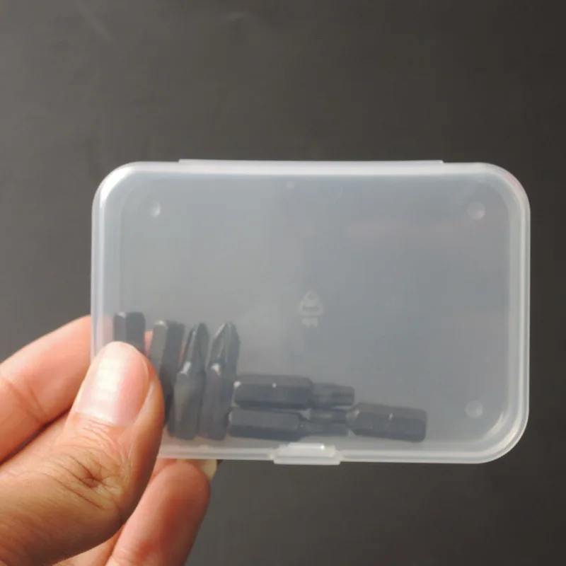 Caja de Herramientas transparente de 10 piezas de plástico electrónico caja de herramientas de contenedor SMD SMT Caja de Herramientas transparente de 10 piezas de plástico electrónico caja de herramientas de contenedor SMD SMT