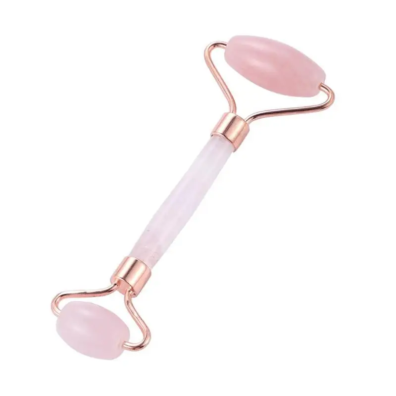 1PC Double Head Facial Massage Roller Crystal Quartz Face Slimming Lifting Tool Facial Massage Roller Stone Skin Anti Wrinkle