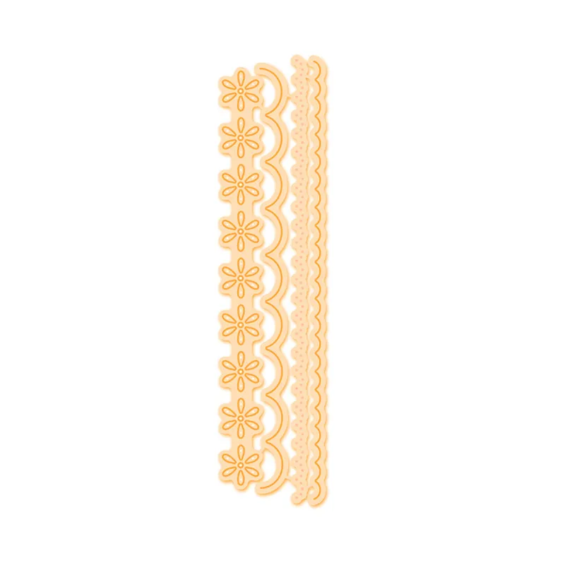 

YaMinSanNiO Georgette Border Dies Flower Lace Edge Metal Cutting Dies DIY Scrapbooking Album Embossing Paper Cards Decorative