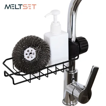 

Faucet Rack Stainless Steel Sink Hanging Storage Holders Bathroom Kitchen DishCloth Sponge Clip Shelf Drain Dry Towels Organizer