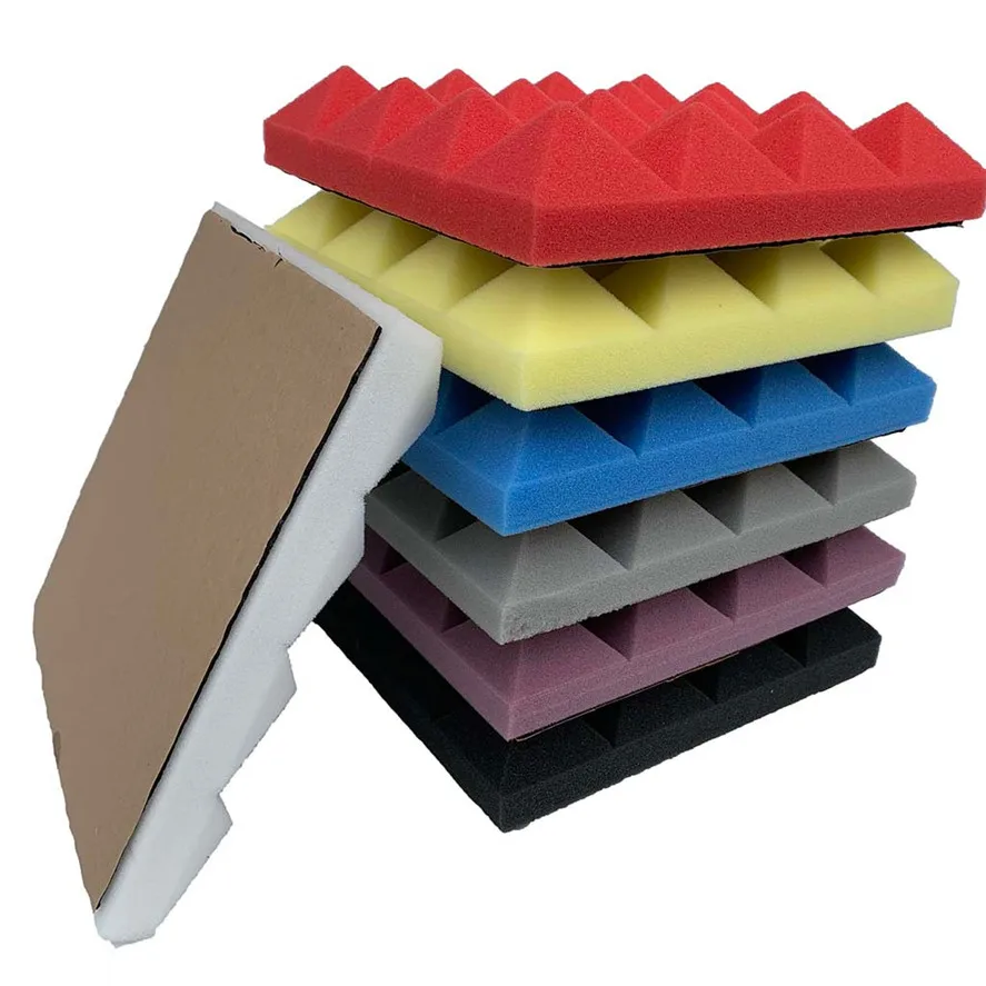 

1PC 25x25x5cm Self Adhesive Sponge Studio KTV Soundproof Wall Sticker Acoustic Foam Panel Sound Stop Absorption Sticker Feb21#30