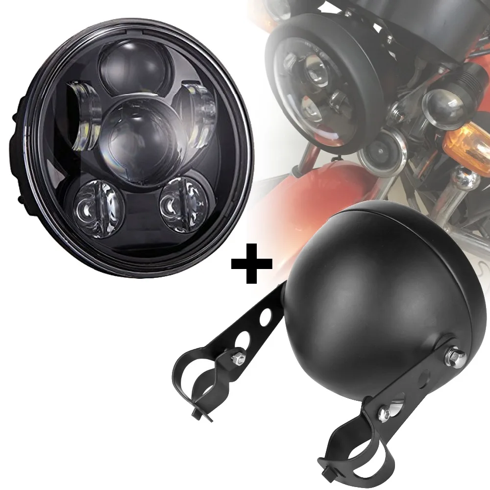 for 6 Motorcycle Parts 5 3/4" Headlight Housing mount brackets 5.75Inch