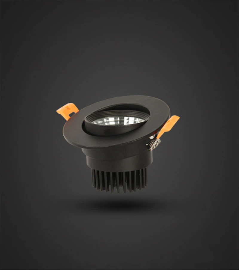 Cob-светодиоды с регулируемой яркостью светодиодные светильники AC110V 220 V 5 W/7 W/9 W/12 W утопленный Светодиодный точечный светильник lumination