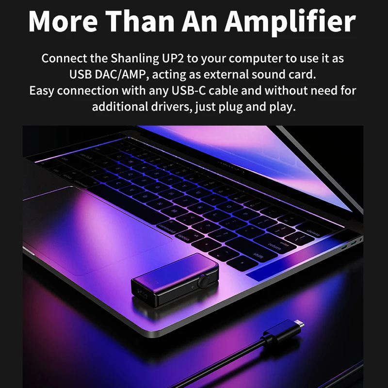  SHANLING UP2 Hi-Res Portable HiFi Audio Bluetooth Amplifier USB DAC Knowles ES9218P Microphone supp