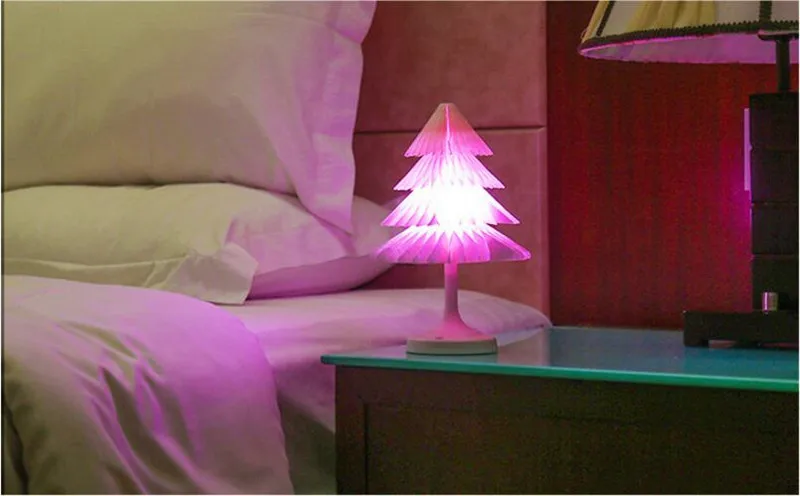 Креативные подарки необычный Рождественский Красочный ночник мини сенсорный светодиодный настольный светильник usb зарядка Рождественская елка огни, поддержка прямых поставок