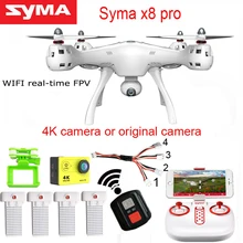 Syma x8pro gps dron wifi fpv, com câmera hd 720p ou tempo real, h9r 4k, drone da câmera 6 eixos altitude hold x8 pro rc quadcopter rtf