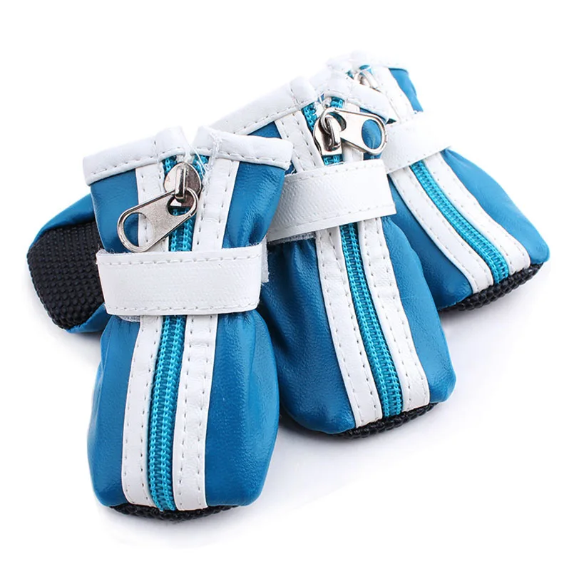 PU Dog Shoes Small Dog Pet Cozy Non Slip Shoes Puppy Cat Booties Boots
