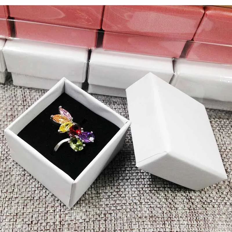 Новинка 2017 коробка для колец из крафт бумаги высокого качества фиолетовая