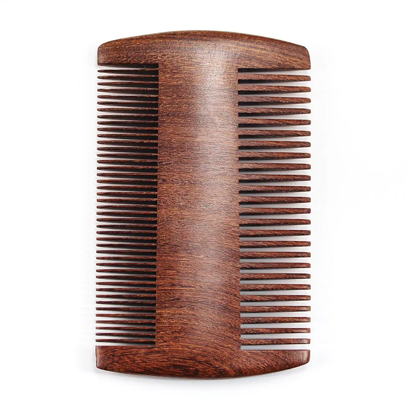 

1PCS Pocket Wooden Comb Natural Sandalwood Fine Wide Tooth Double Size No Static Beard Comb Beard Trimmer Hair Styling Tool