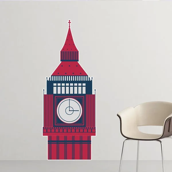 

Tower UK England Landmark Illustration Pattern Removable Wall Sticker City Buildings Art Decals Mural DIY Wallpaper