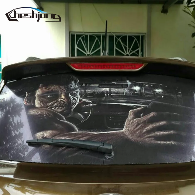  New Arrival Car Rear Window Film Car Rear Windshield Tint One Way Vision Printed Mesh Film