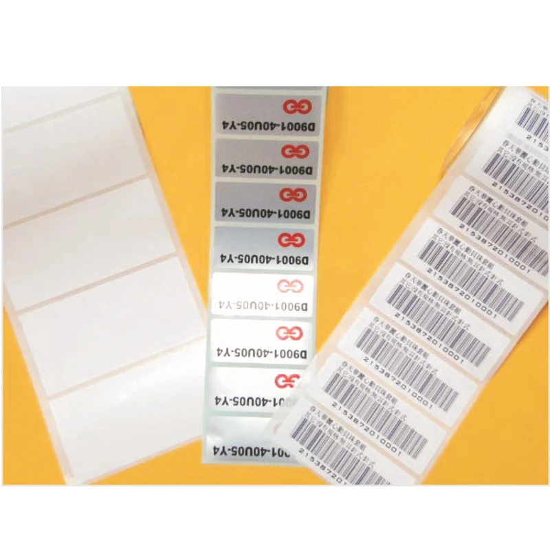 Customized High Quality Roll Adhesive Paper Barcode Label, Custom Black