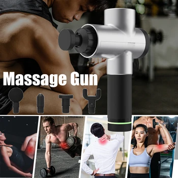 

Professional Fascia Guns Muscle Relaxation Massager Gym High Frequency Vibration Percussion Massage 4 massage heads