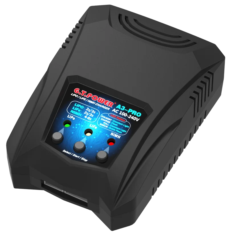 

JMT GTP A3 PRO Battery Charger AC 110-240V 50/60Hz 16W 2A Power Supply No Adapter RC Car Drone 2-3S Li-Po Li-Fe 4-8S NiMH NiCd
