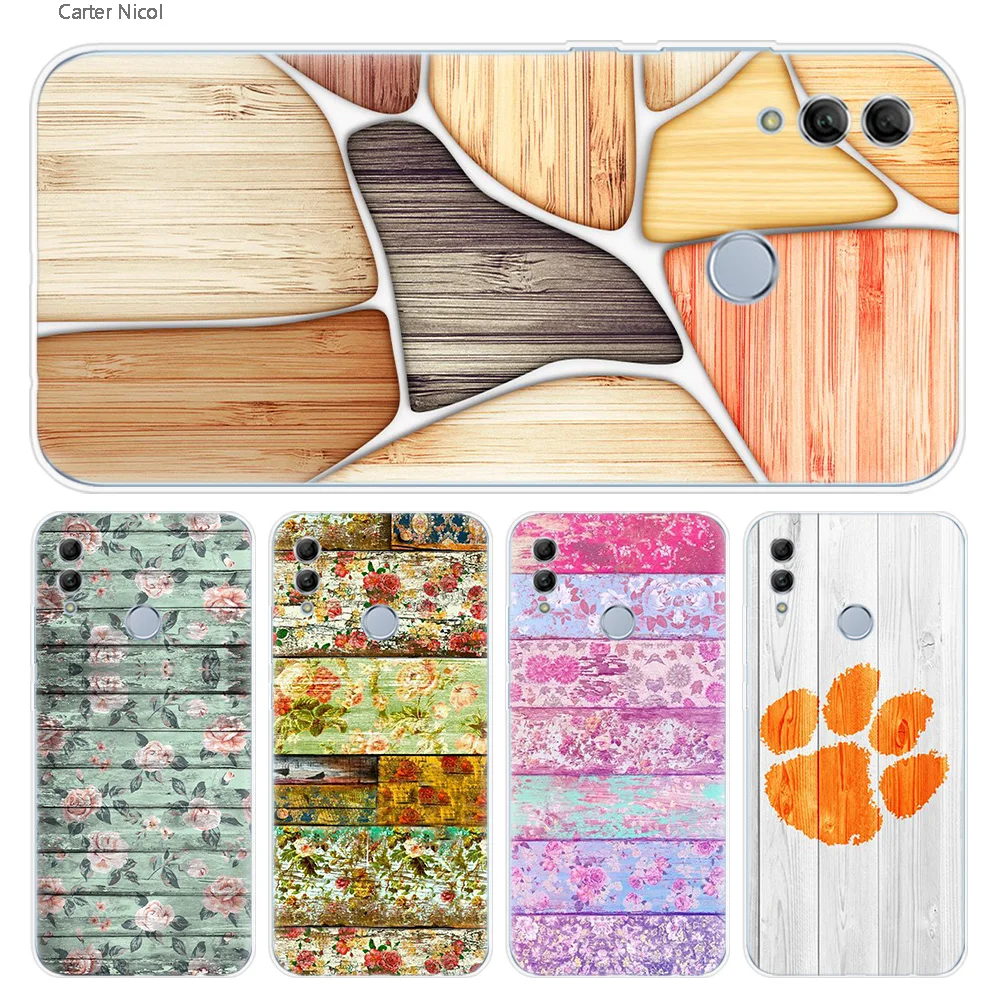 floor wooden timber Wood and flower Silicone Case Cover for Huawei
Honor 10 Lite 8C 8X 7C Y6 Y7 Y9 Prime 2018 2019 7A Pro 7C Enj