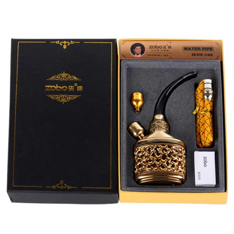 

Zobo ZB-510 Luxurious Water Smoking Pipe Hookah Shisha Bicirculation Filter Cigarette Holder Tobacco Water Pipe w/ Retail Box