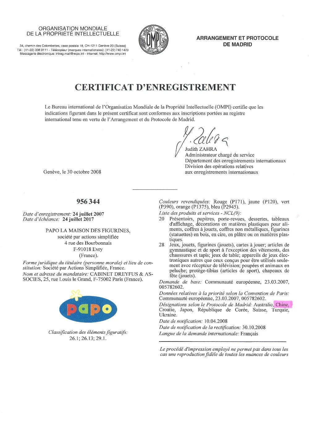 Trademark registration