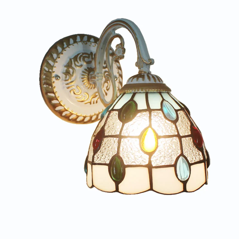 Günstige Mittelmeer Dekoration Nacht Wand lampe Lichter Schwarz Weiß E27 LED Badezimmer Wand Montiert Spiegel Front Lampe Dusche Machen up