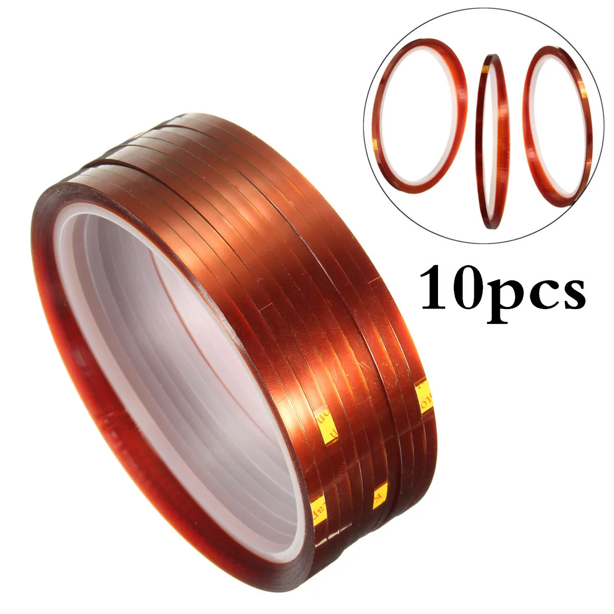 

10Pcs 33m x 3mm High Temperature Heat Resistant TapeHeat Press Sublimation Mug Tape