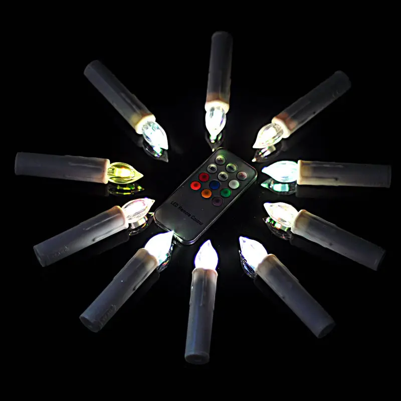 10 шт. светодиодные свечи с пультом ДУ|candle led light|christmas tree candle lightsled christmas lights |